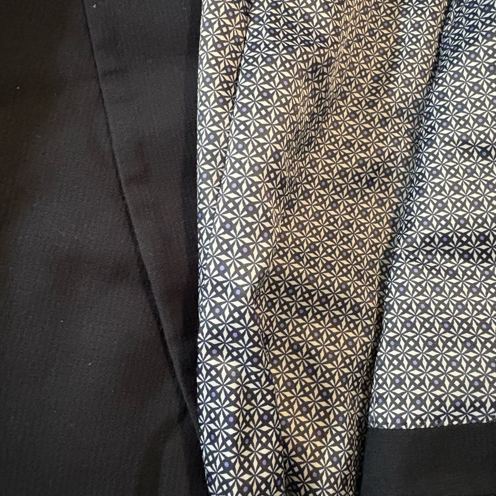 Black Blazer with Geometric Lining
